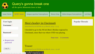 Query's gonna break one